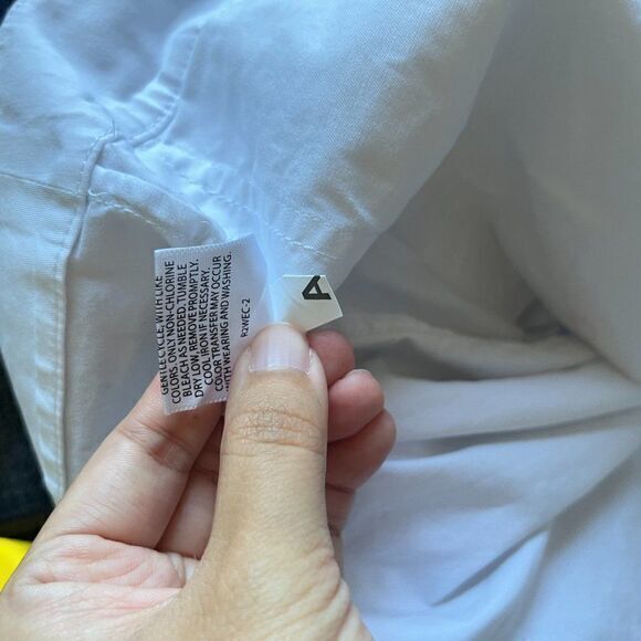 EILEEN FISHER WHITE CROP PANTS BUTTON ANKLE WOMENS PLUS SIZE 2X - Picture 6 of 6